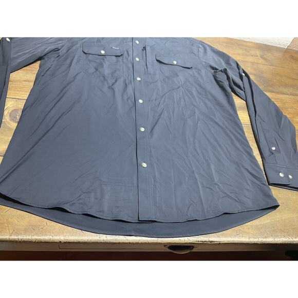 Poncho Shirt Mens XL Black Slim Fit Long Sleeve Performance Fishing Magnetic - Picture 6 of 13